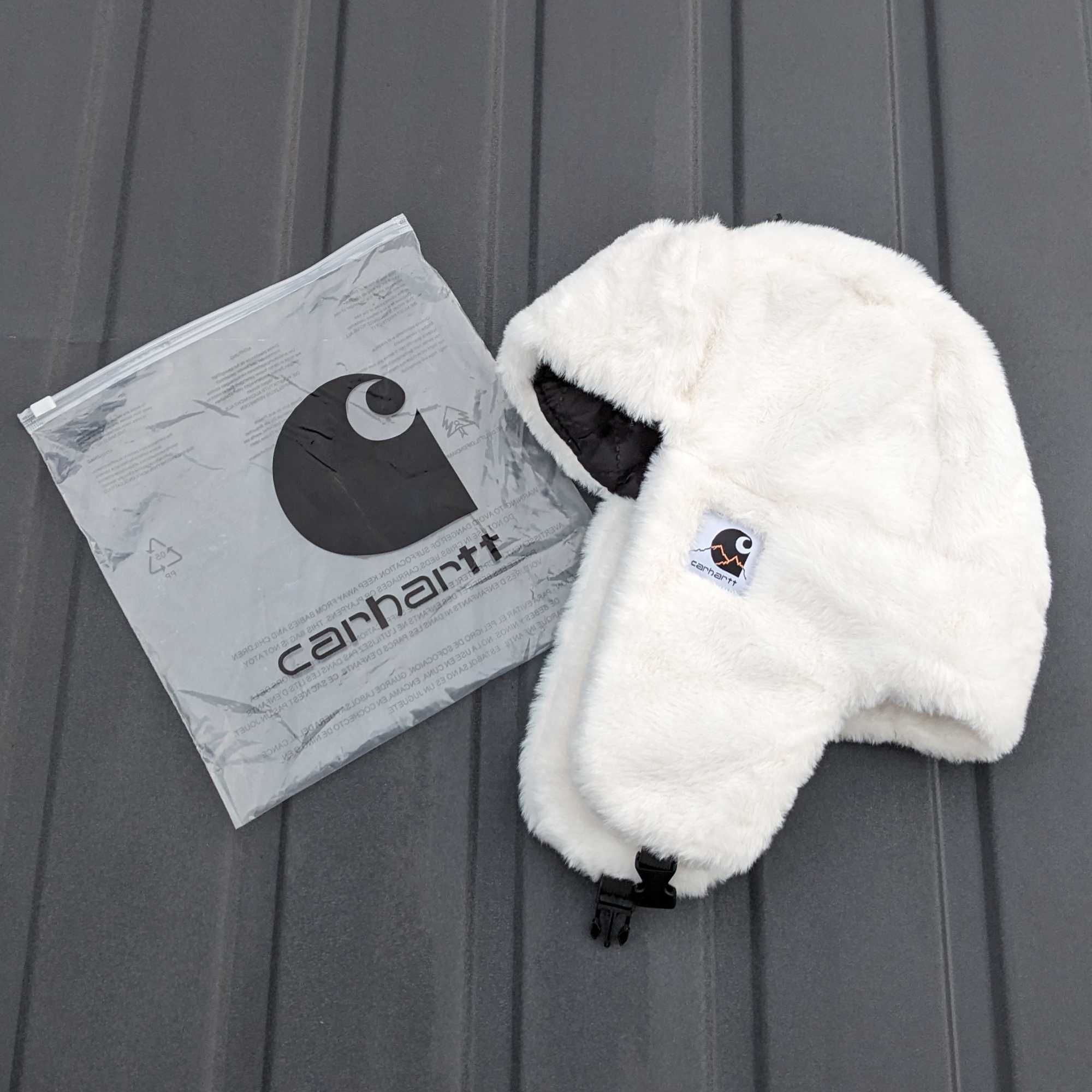 Шапка вушанка Carhartt WIP, ушанка кархарт на меху, вушанка кархарт