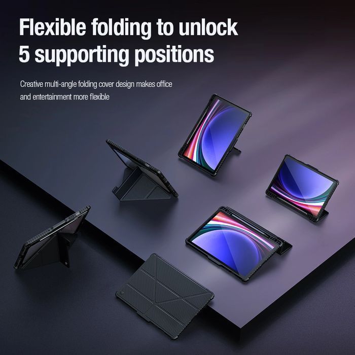 Etui Nillkin Bumper Leather Case Pro na Samsung Galaxy Tab S9 - czarne