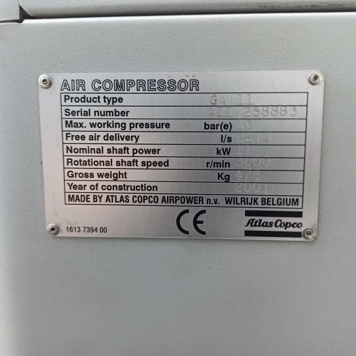 Kompresor śrubowy ATLAS COPCO GA 11