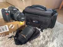 Nikon D40 z obiektywem 18-55 i 55-200 + torba ZESTAW