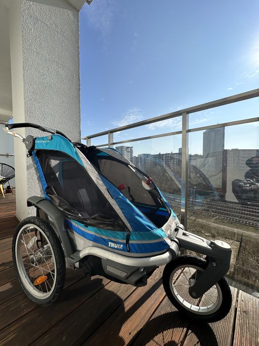 wózek biegowy Thule jak NOWY, przyczepka CARGO rowerowa, siedzisko lux