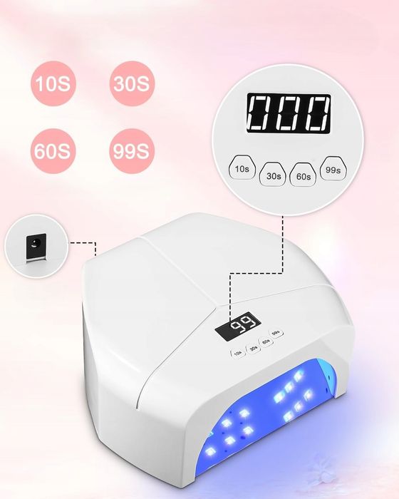 Lampa UV/LED 268W 57 diod LCD do manicure i pedicure BLUEQUE