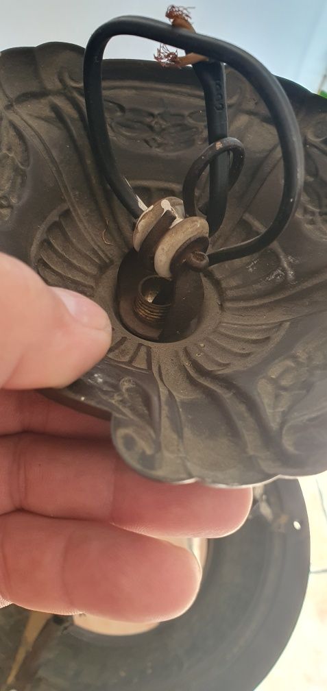 Lampa mosiężna zabytkowa