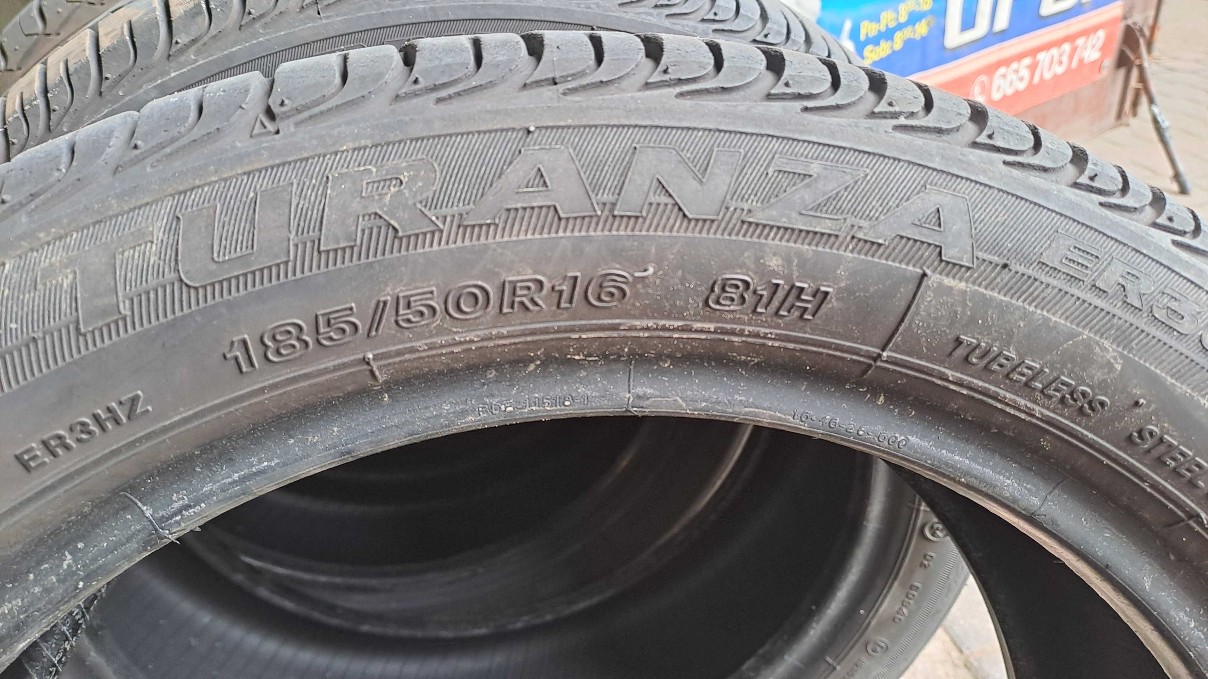 185/50r16 bridgestone opony letnie uzywane 2szt lub 4szt