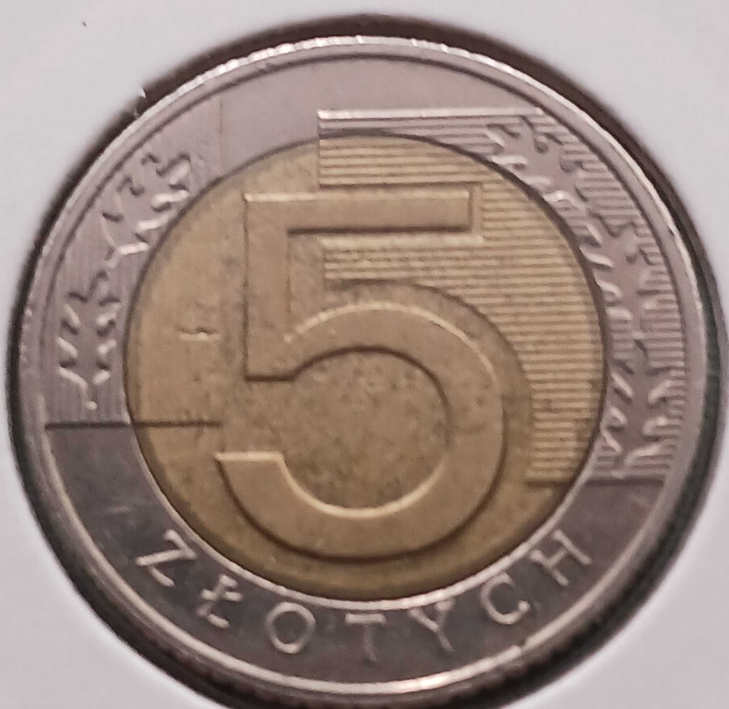 5 złotych 2016 r. Destrukt mennicy - piękny