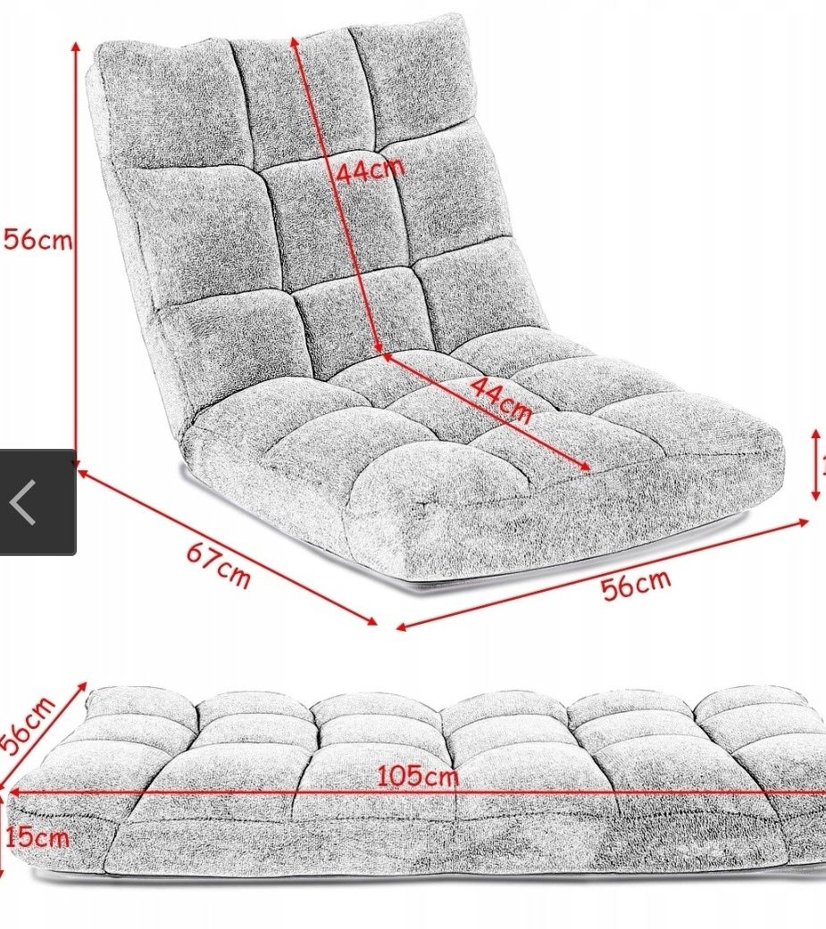 Fotel podłogowy - rozkładany
