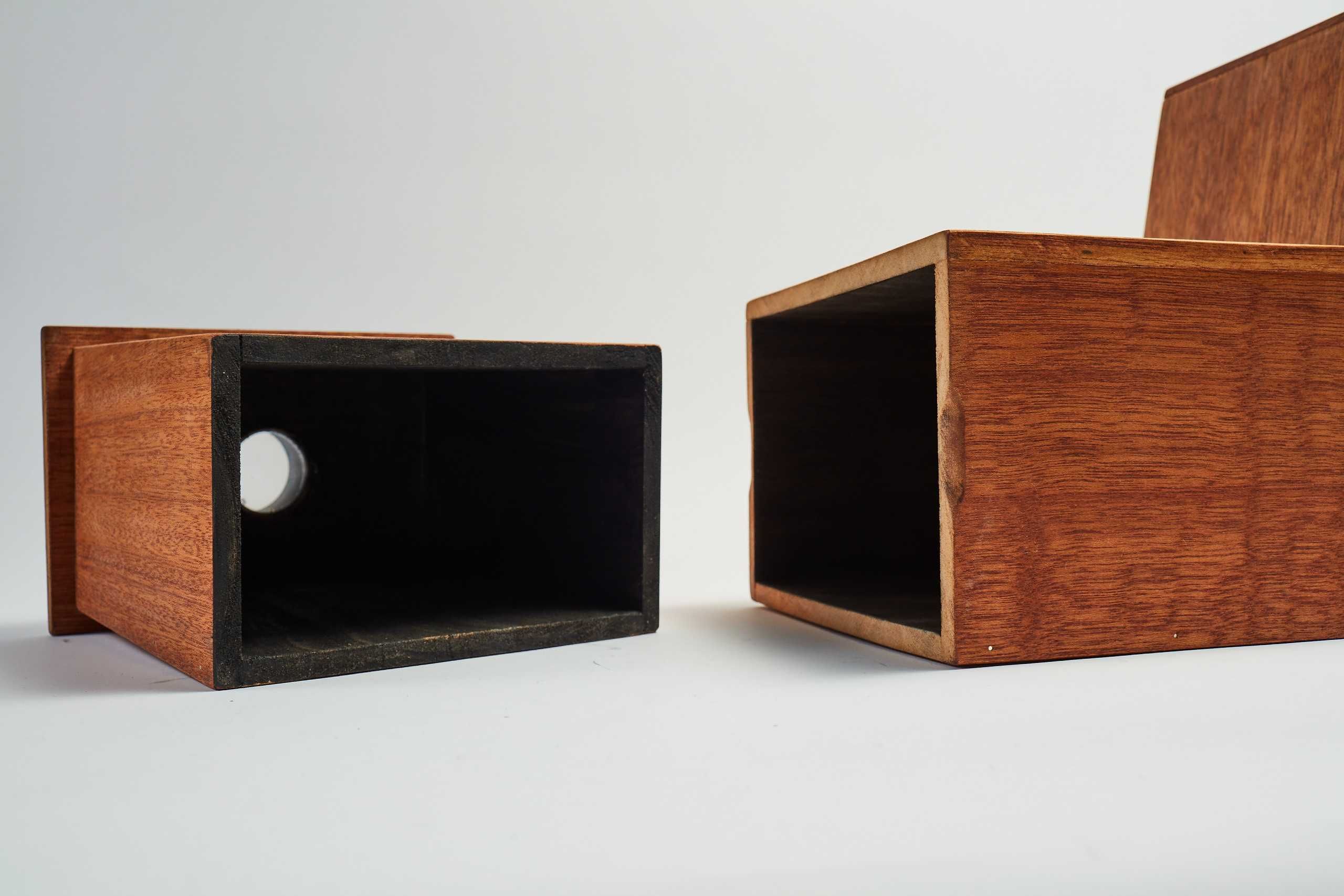 camera obscura wielki format lustro i matówka lakierowane drewno