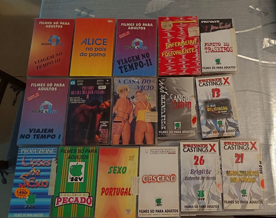 Conjunto TV video Sony e 16 filmes Adultos