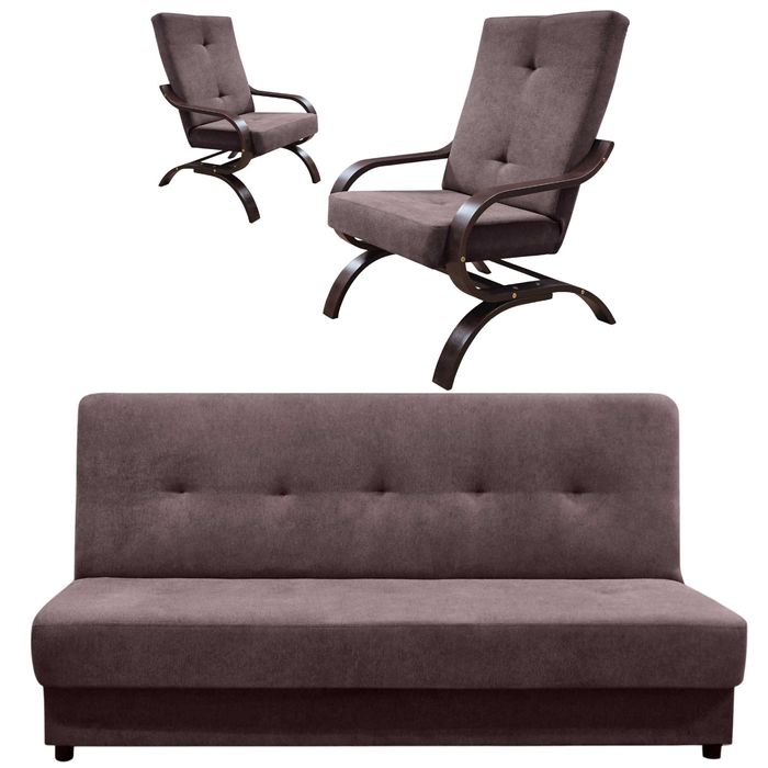 Sofa rozkładana z pojemnikiem + 2 fotele DARMOWA DOSTAWA w 4 dni