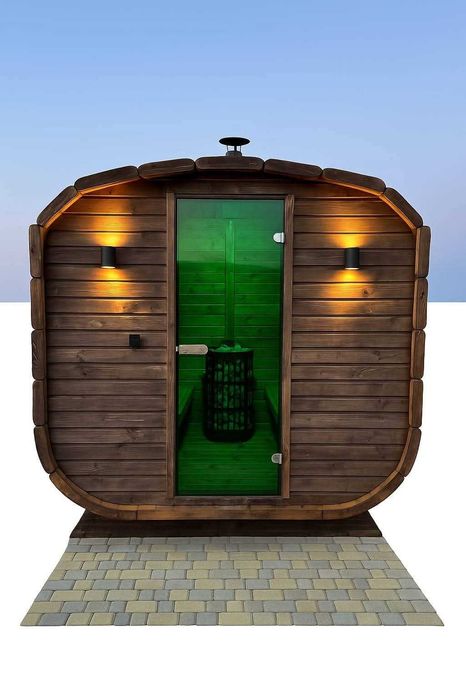 Sauna ogrodowa beczka/kwadrat