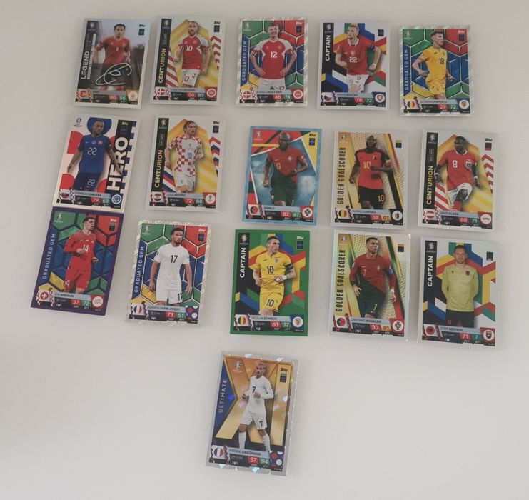 Karty piłkarskie Euro 2024,Fifa 365,Champions Leaque,Top Class,70 szt.