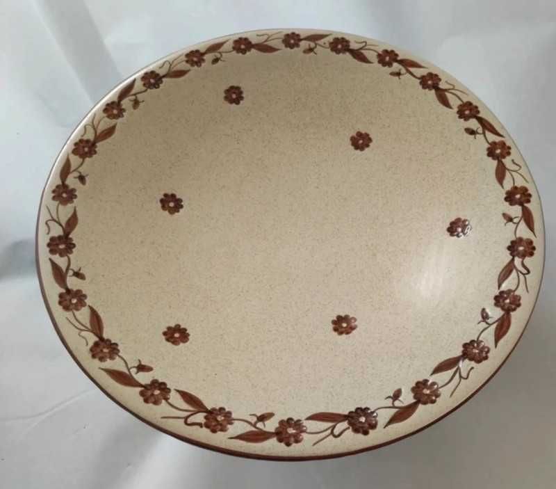 Fruteira de Cerâmica com Motivo Floral Vintage