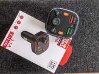 Transmiter samochodowy bluetooth USB Led
