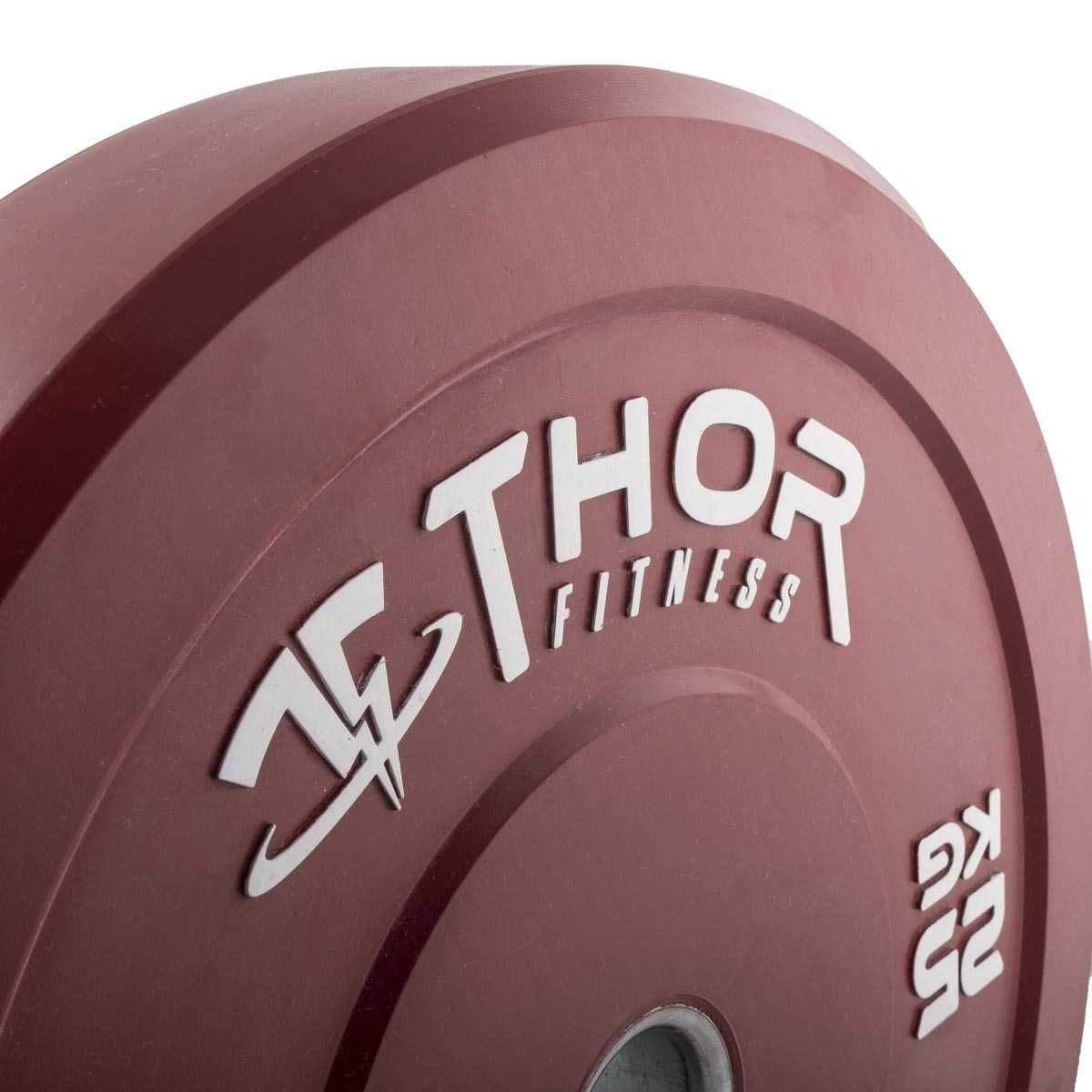 Obciążenia olimpijskie treningowe kolorowe Thor Fitness 15 kg