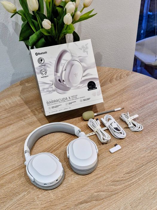 Бездротові ігрові навушники Razer Barracuda X Mercury White. Гарнітура