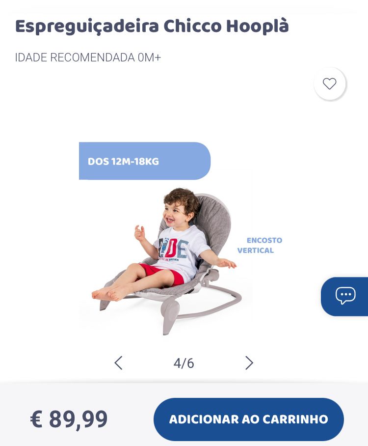 Espreguiçadeira de bebé/criança Chicco