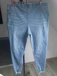 Elastyczne niebieskie tregginsy jeansowe r.ok.50