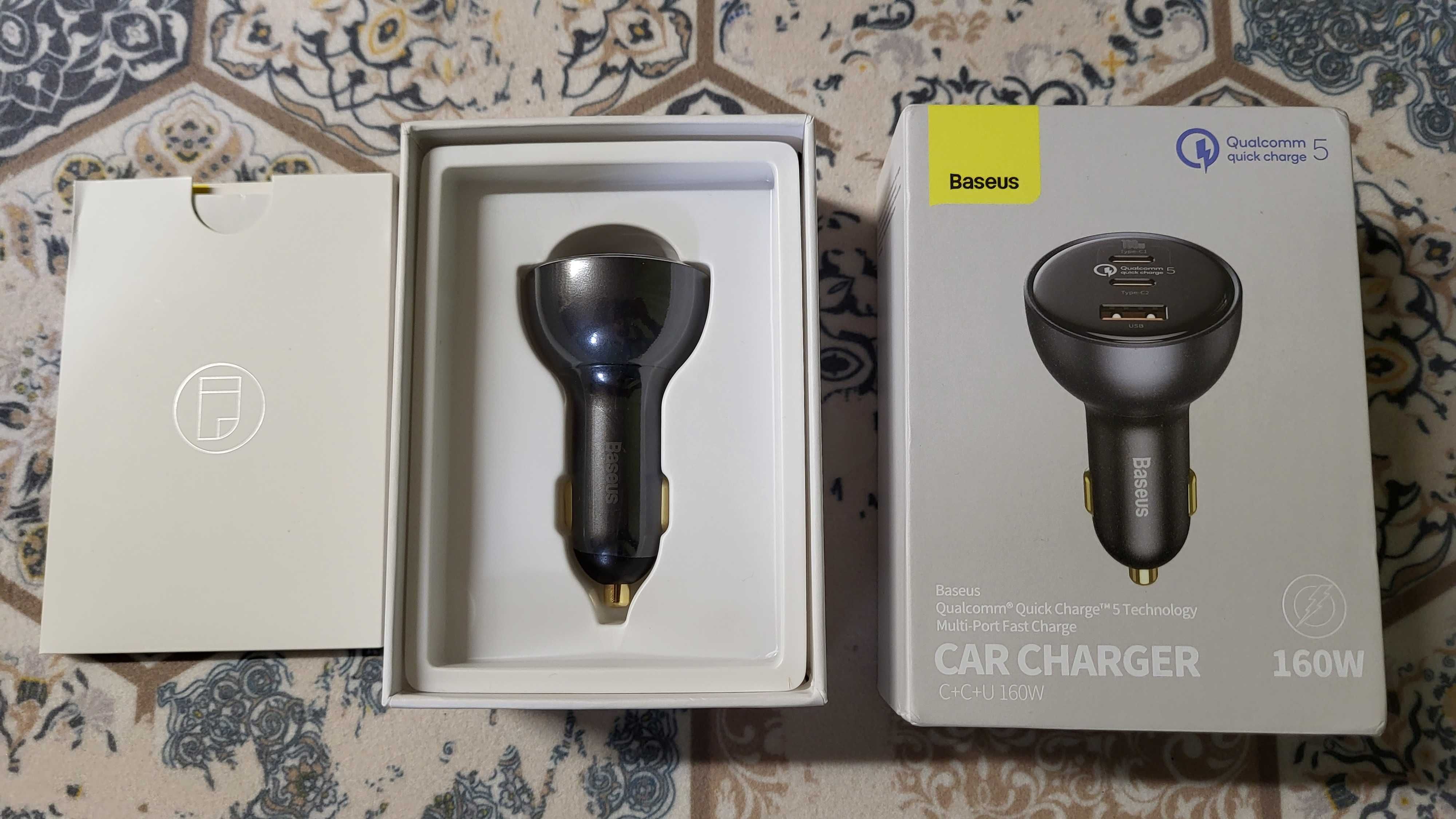 Baseus car Charger 160W Автомобильная Зарядка для телефона