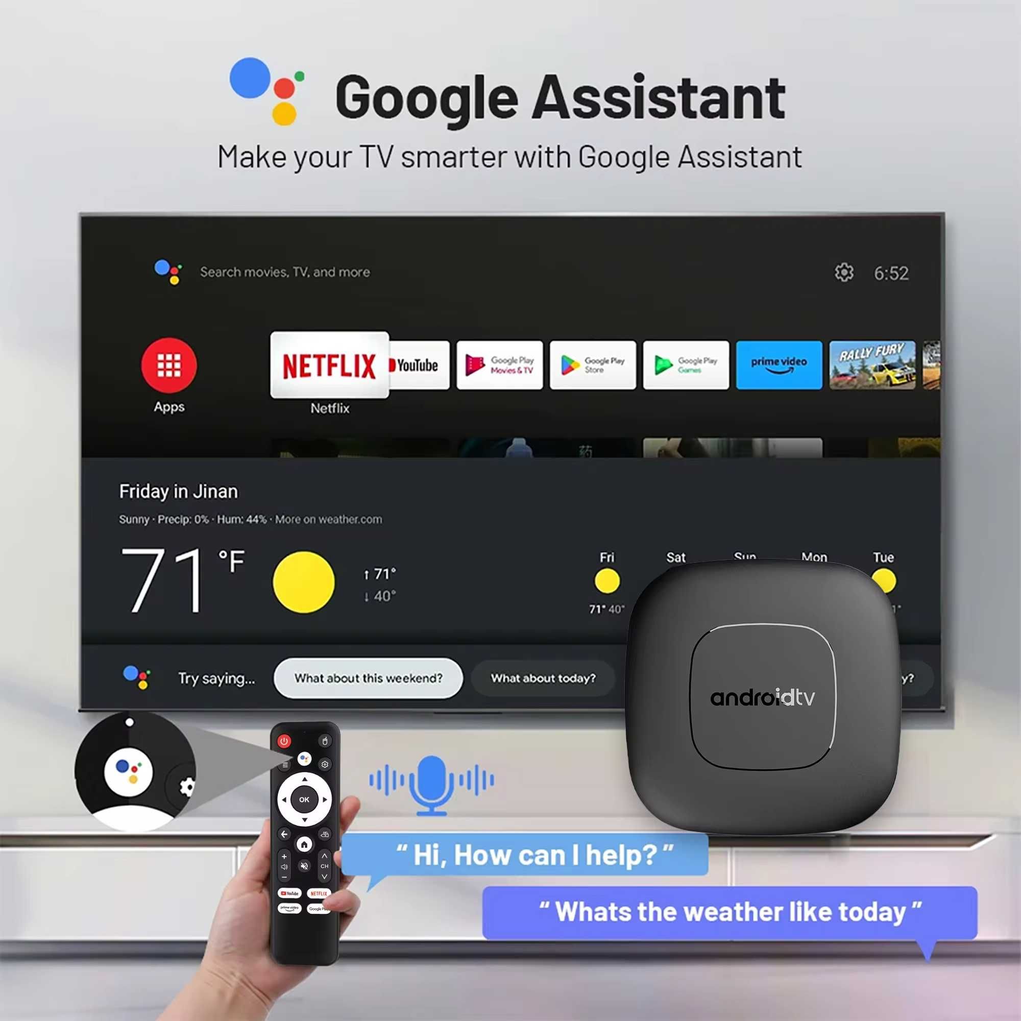 Streaming TV / Media Player Android13 - 4k - Dual Wifi - Bluetooth