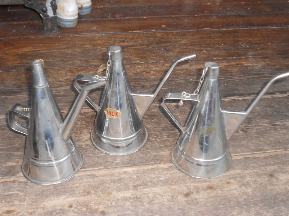 Almotolia galheteiro inox azeite fogao Hipolito vintage rustico