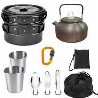 Набор туристической металлической посуды Camping cooking DM 308