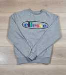 Bluza damska Ellesse, logo, szara, crewneck, bez kaptura