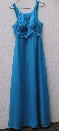 Vestido azul comprido - NOVO - T38