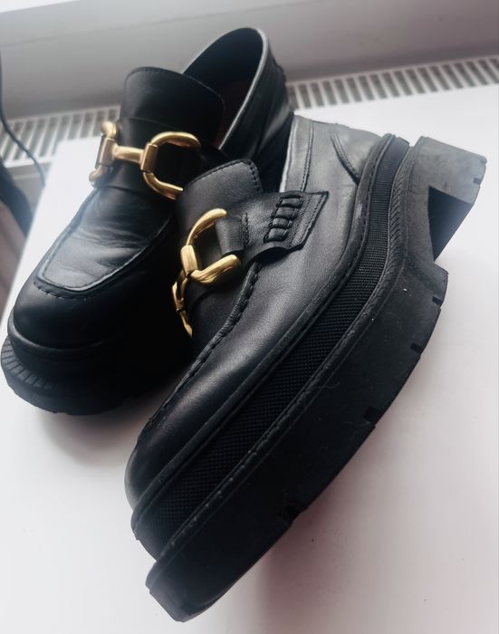 Mokasyny loafersy Gino Rossi 38 skórzane skóra
