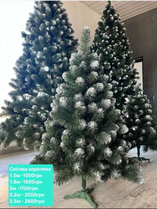 Штучні ялинки.  Ялинка.  Засніжена Ялинка.  Ялинка з білими кінчиками