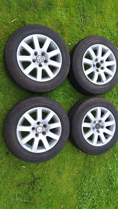 Alufelgi 15 5×112 et 37 vw passat b5 opony wielosezonowe 195/65 r15