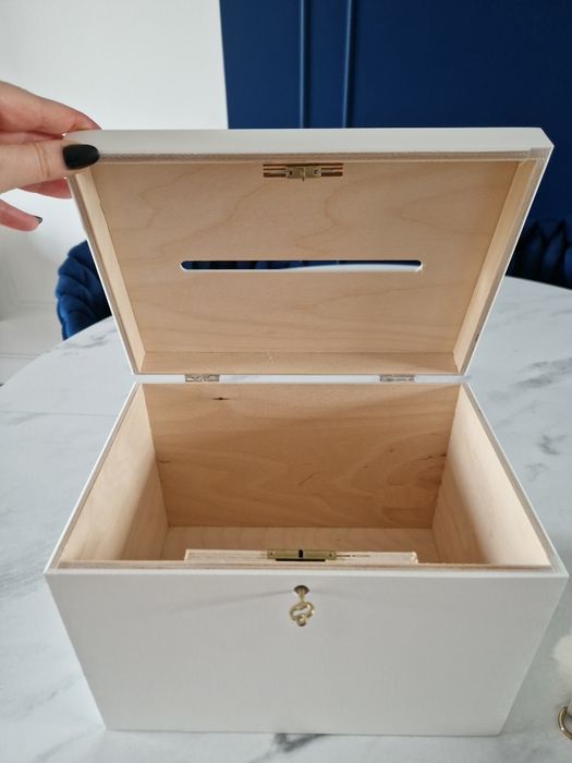 Drewniane pudełko skrzynka na koperty ślub