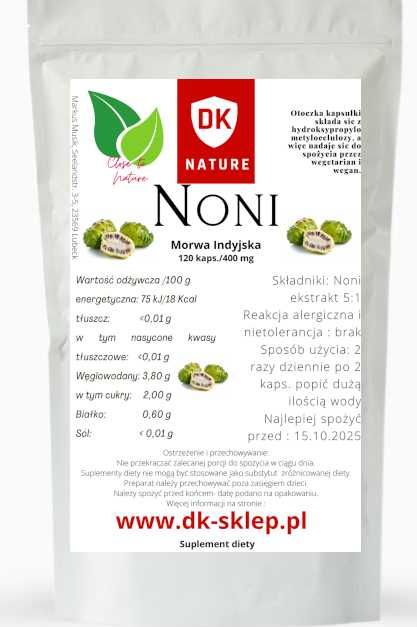 Noni (Morwa Indyjska) 120 kaps. 400 mg