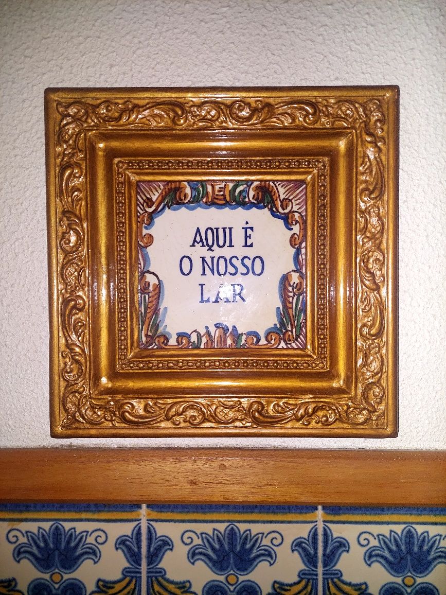 Quadro antigo em azulejo