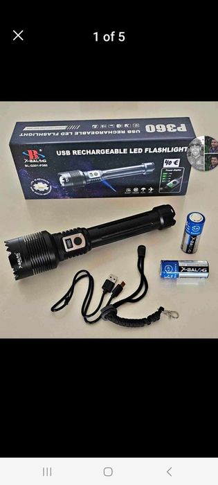 Lanterna potente com zoom