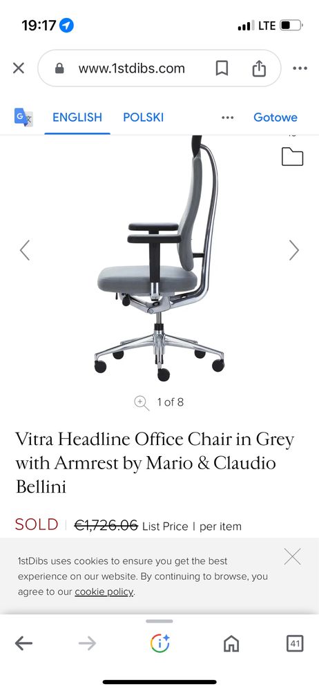 Fotel biurowy Vitra headline Bellini