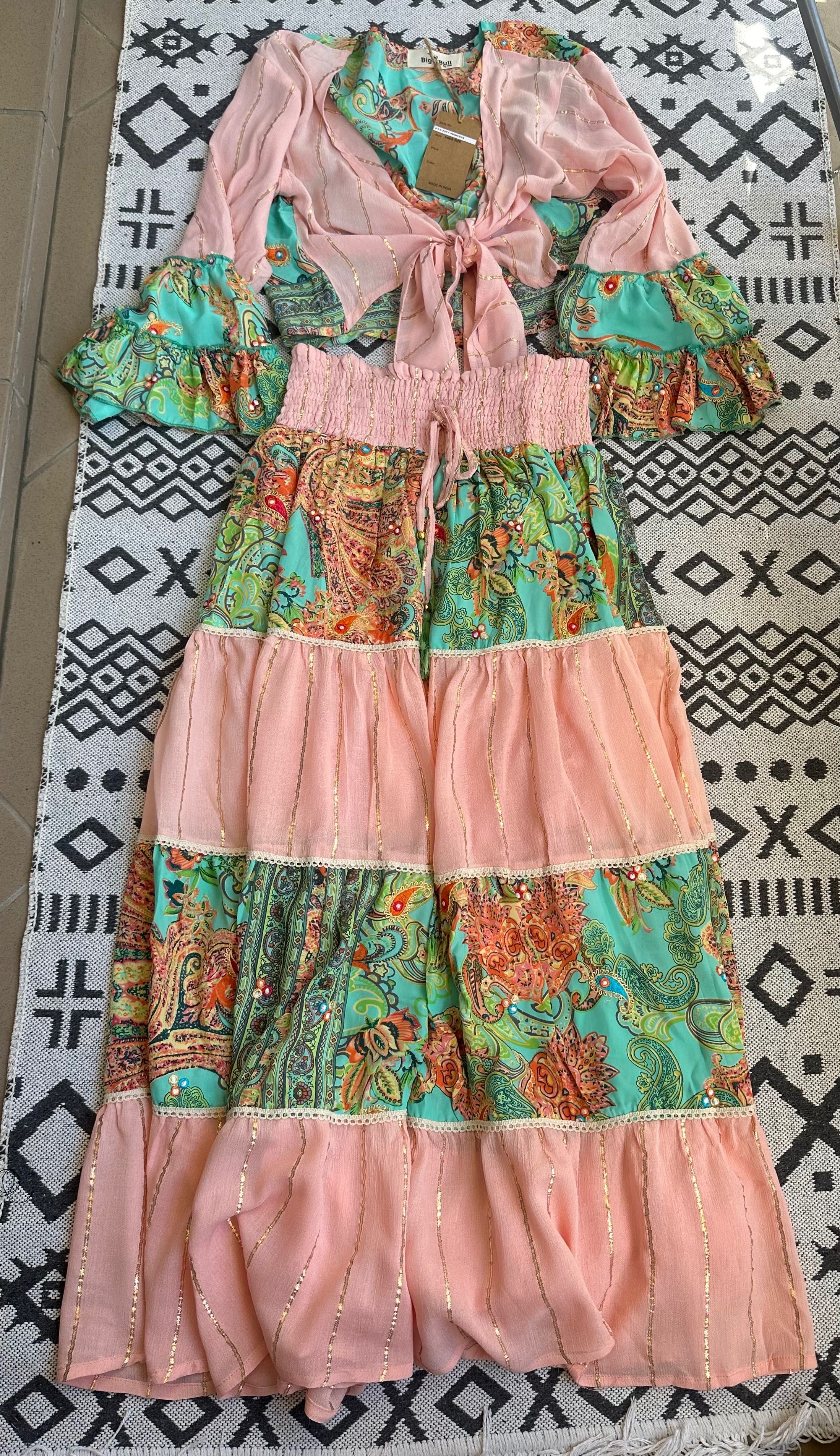 Komplet print viskoza boho