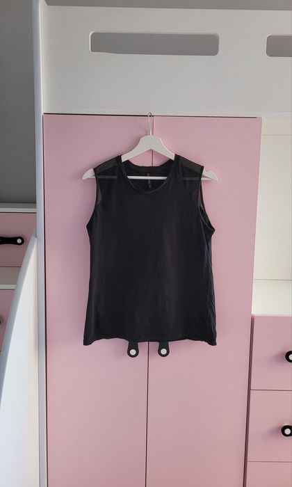 Top damski L (40) marki Modo koszulka czarna krótki rękaw z siateczką