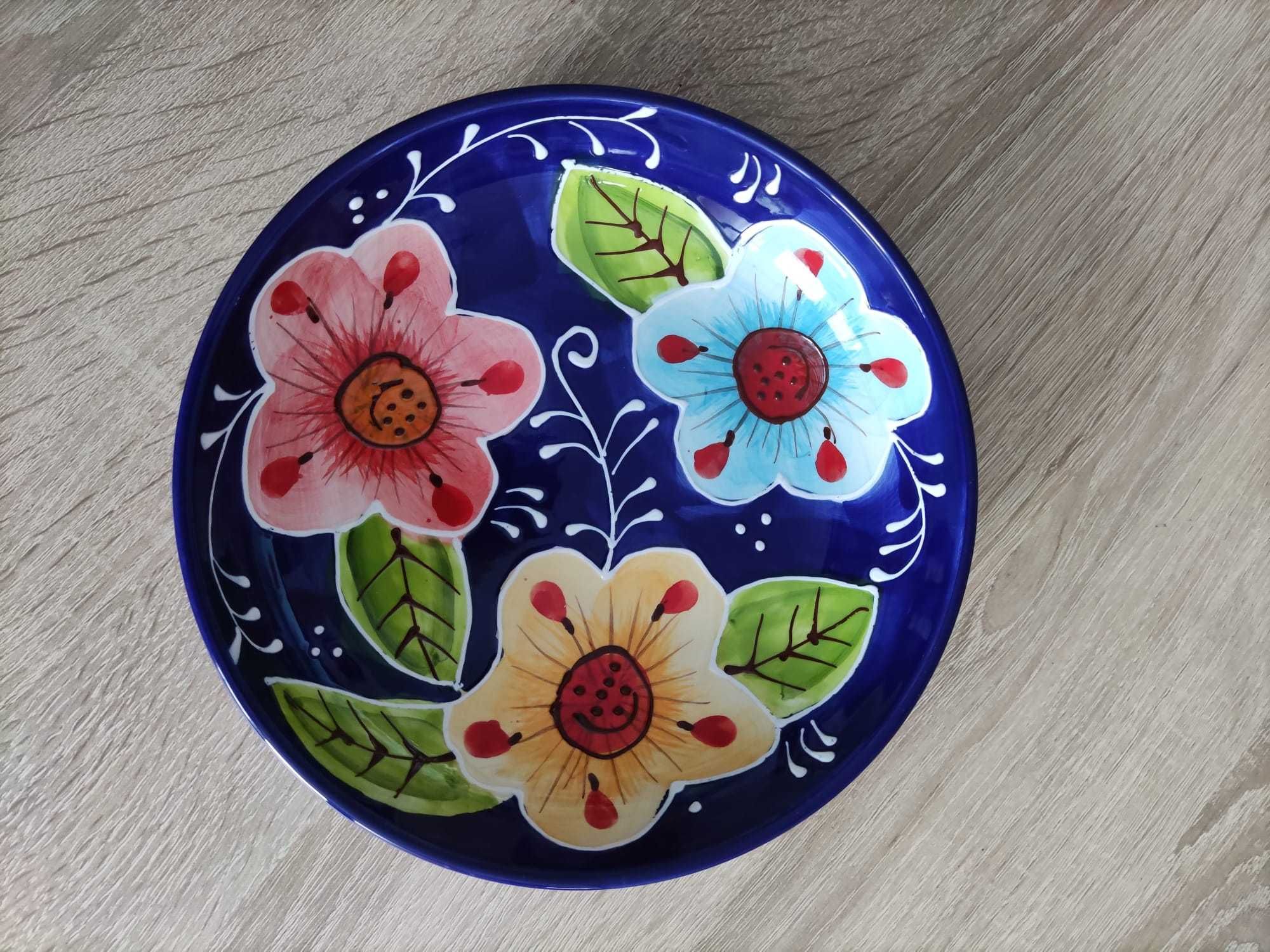 Miska ceramiczna ręcznie malowana przywieziona z Litwy