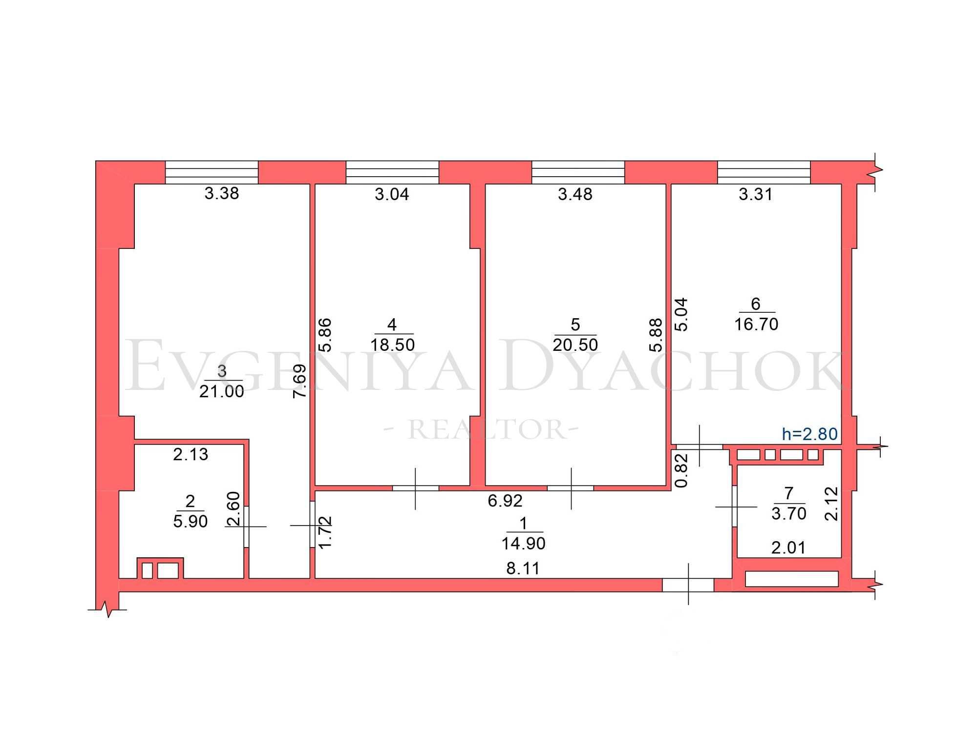 101 кв.м. - ЖК Podil Plaza & Residence, ул. Глубочицкая, 73  (єОселя)