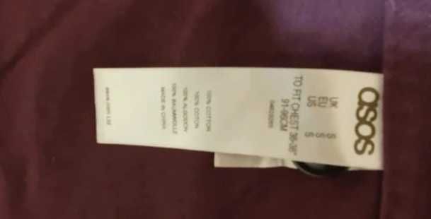 Kurtka parka Asos z kapturem D śliwkowa outlet