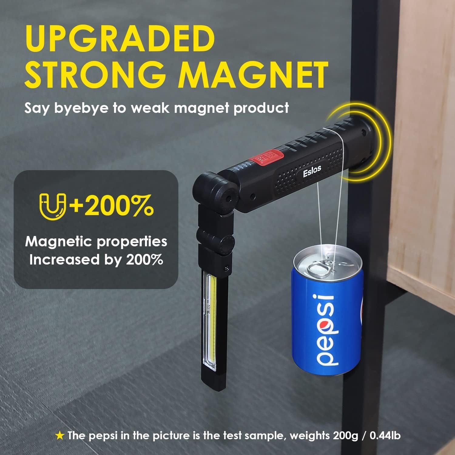 Lampa Robocza latarka  LED – 7 Trybów, 360° Obrót, Magnetyczna, COB!