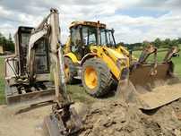 Usługi koparko ładowarka JCB 4CX izolacje drenarka kostka brukowa.