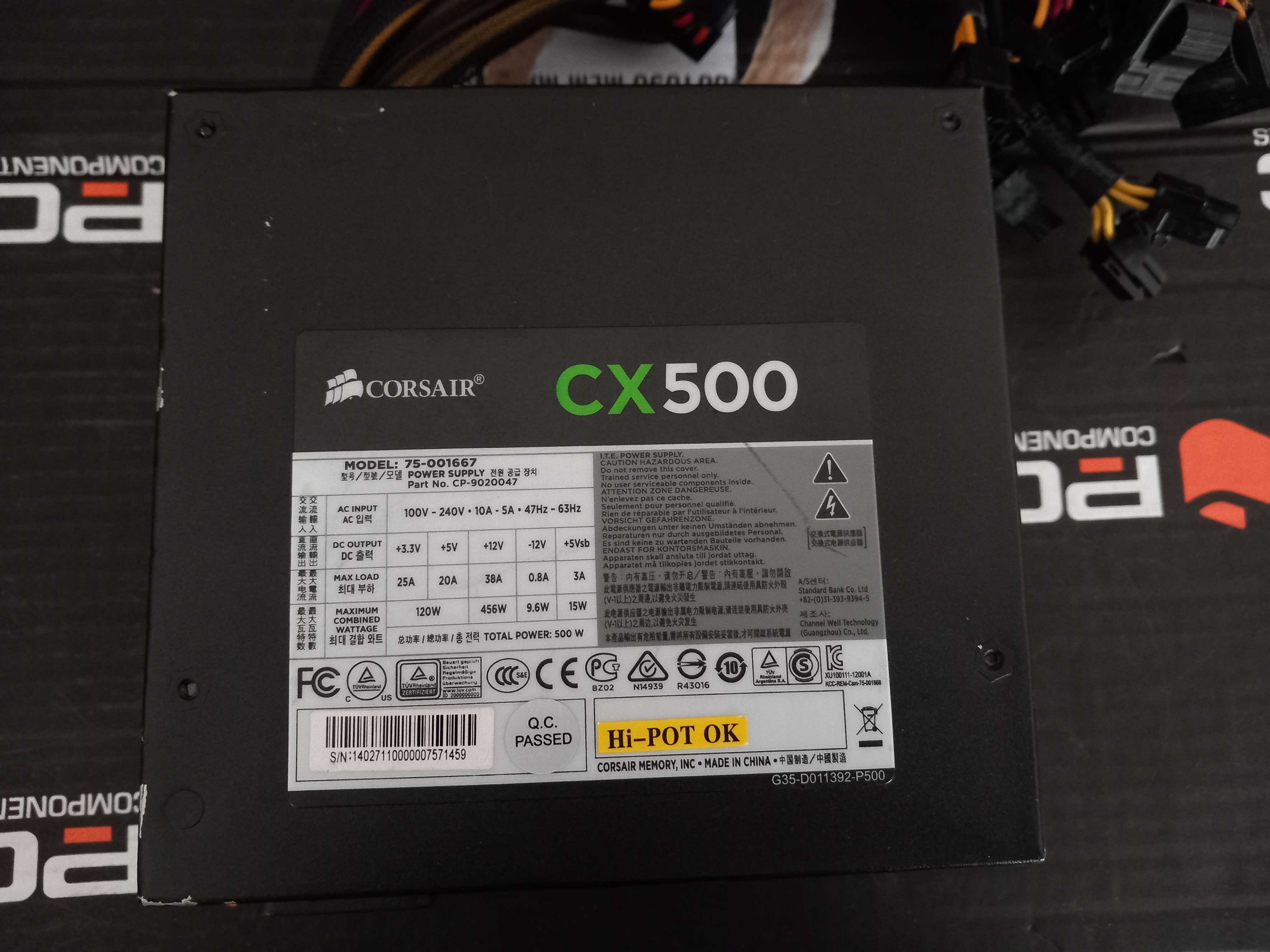 fonte de alimentao 500w 80 plus corsair