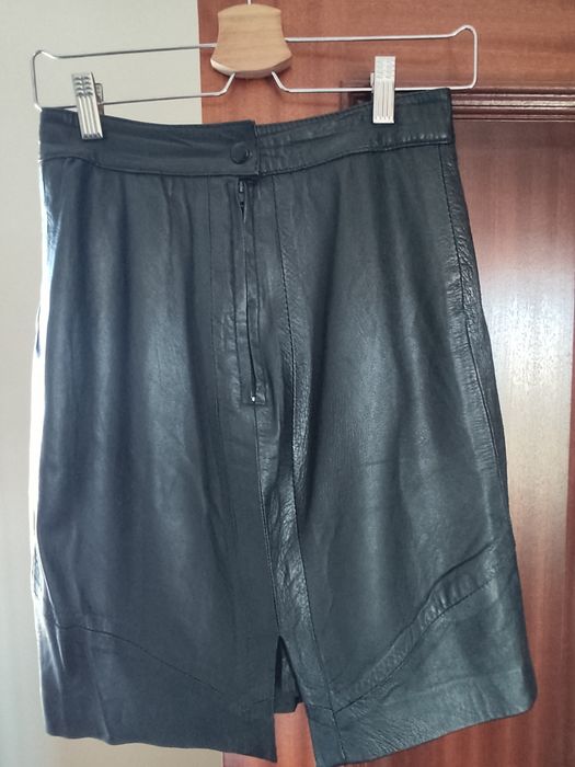 Saia de pele verdadeira