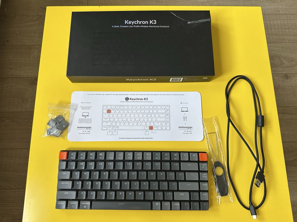 Klawiatura mechaniczna Keychron K3 RGB Red Gateron Bluetooth