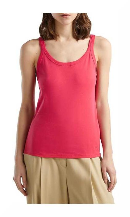 Damska Koszulka Na Ramiączkach UNITED COLORS OF BENNETON L Różowy