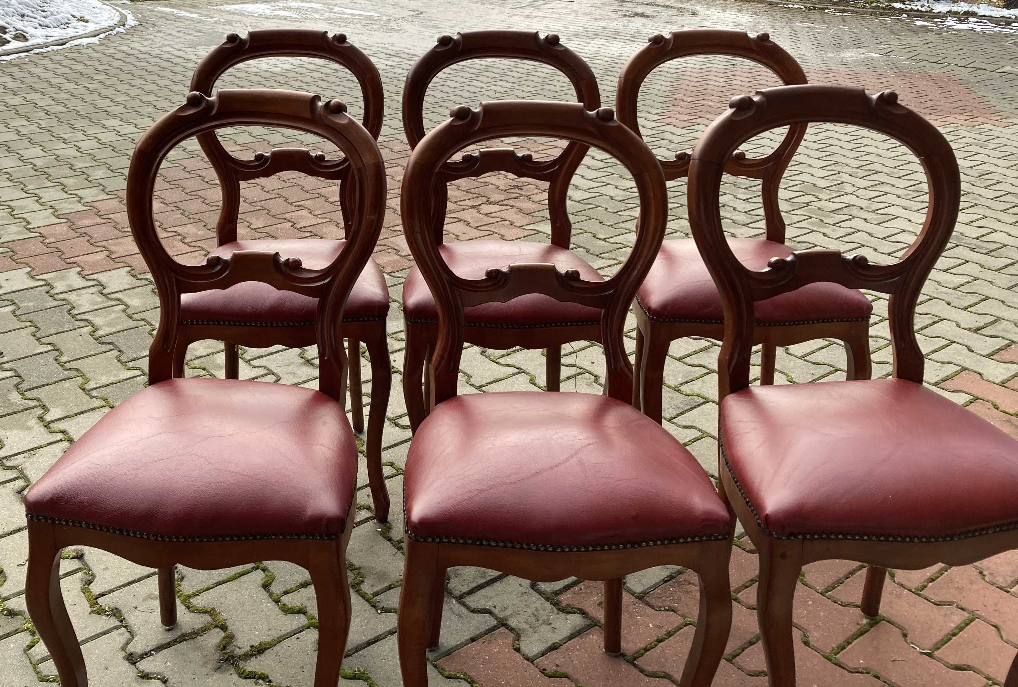 Antyczne krzesła  lity dąb po renowacji
