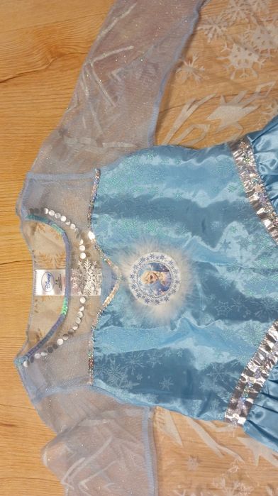 Elsa frozen kraina lodu sukienka strój karnawałowy przebranie bal 128