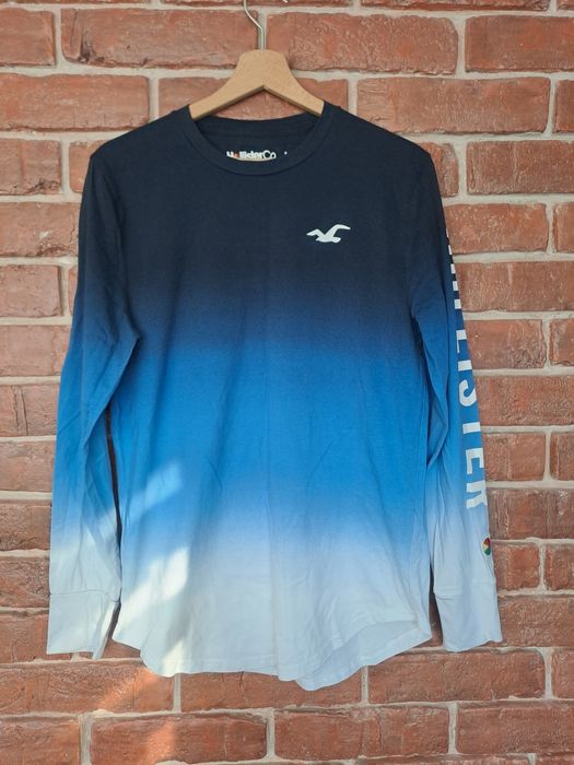 Męska koszulka z długim rękawem cienka bluza Hollister r.S