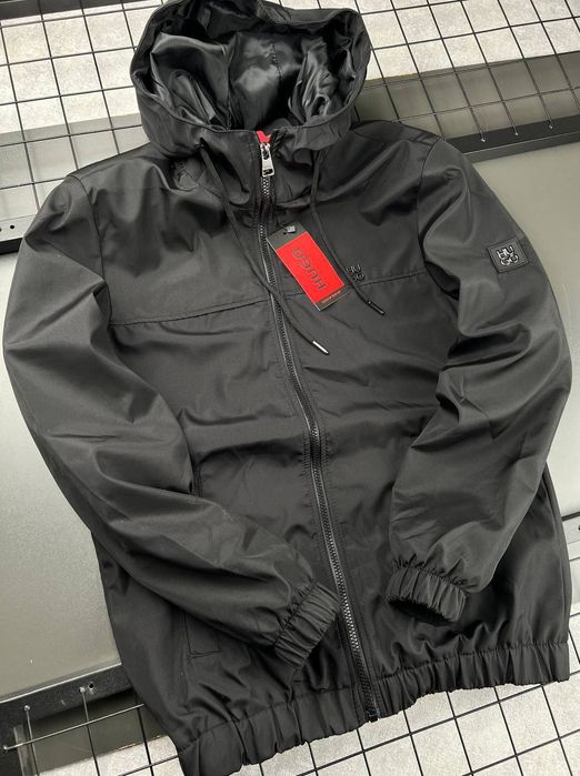 Осенняя Куртка Hugo Boss Мужская (С-ХХЛ) Ветровка новая черная хуго